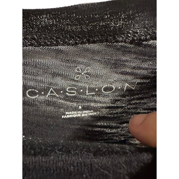 🍒 2/$20 🍒 Black Long Sleeve Rounded Neck Light Weight Tee Sz Small - Picture 3 of 6